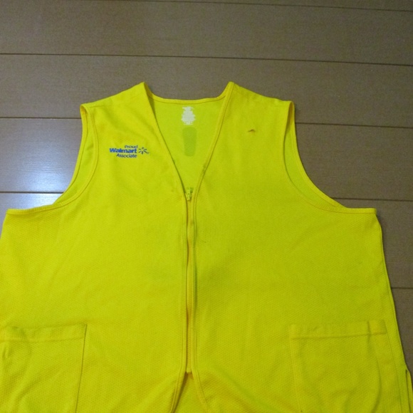 Walmart Associate Yellow Zip Uniform Employee Work Vest Unisex Sz 3XL - Picture 2 of 10